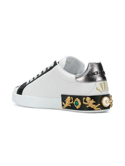 Shop Dolce & Gabbana Portofino Sneakers In White