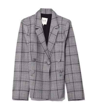 Shop Sea Grey Plaid Bacall Blazer