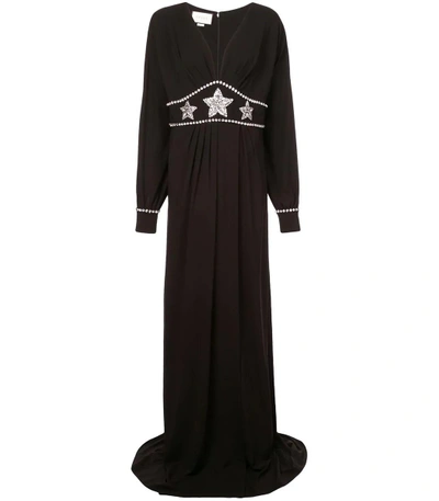 Shop Gucci Black Embellished Dress