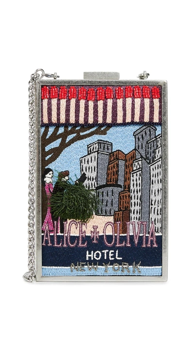 Shop Alice And Olivia Sophia Matchbook Nyc Clutch In Multi