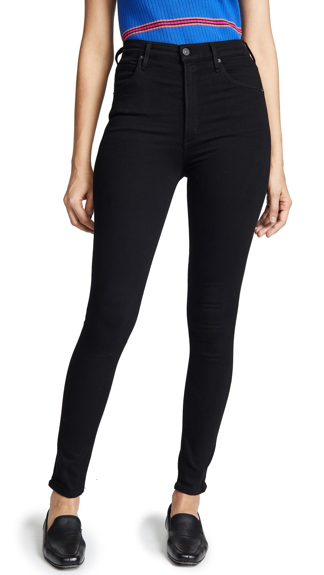 chrissy uber high rise skinny in all black