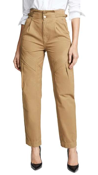 Shop Jean Atelier Gemma Utility Pants In Camel