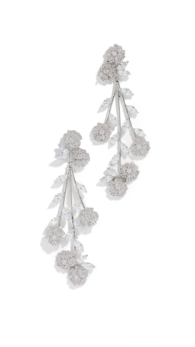 Shop Kate Spade That Special Sparkle Statement Earrings In Clear/silver