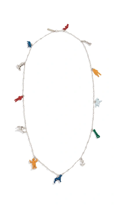 Shop Marni Charm Necklace In Red