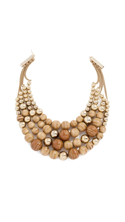 Shop Rosantica Cicala Necklace In Brass/brown