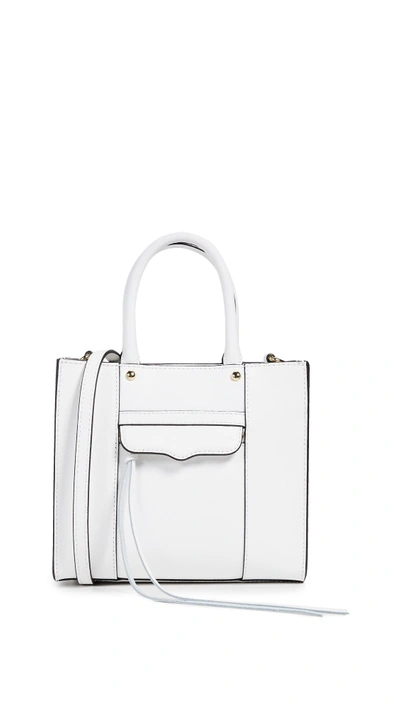 Shop Rebecca Minkoff Mab Mini Tote In Optic White