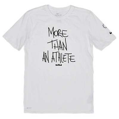 Nike Men's Dry Lebron James 'more Than An Athlete' T-shirt, White | ModeSens