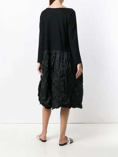 Shop Daniela Gregis Wrinkled Midi Dress In Black