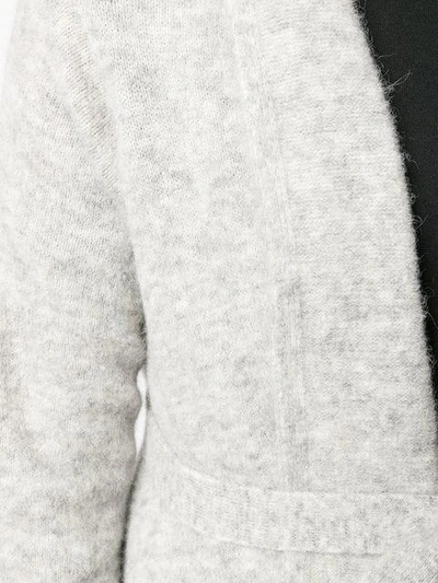 Shop Max Mara Flared Belted Coat In Grey