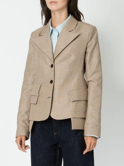 Shop Aalto Check Blazer In Brown