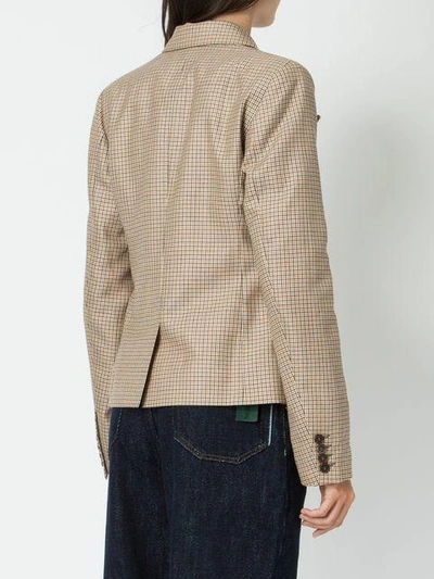 Shop Aalto Check Blazer In Brown