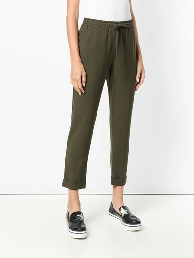 Shop P.a.r.o.s.h . Cropped Track Pants - Green