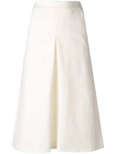 Shop Twinset Twin-set High Waisted Midi Skirt - White