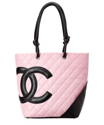 chanel pink quilted handbag