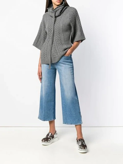 cropped wide-leg jeans