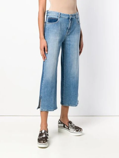 Shop Stella Mccartney Cropped Wide In Blue