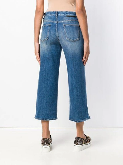 Shop Stella Mccartney Cropped Wide In Blue