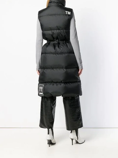 Shop Off-white Sleeveless Padded Coat - Black