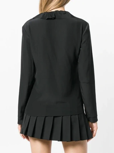 Shop Red Valentino Bow Neck Blouse In Black