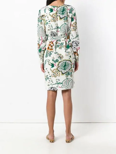 Shop Tory Burch Floral Short Dress - Neutrals
