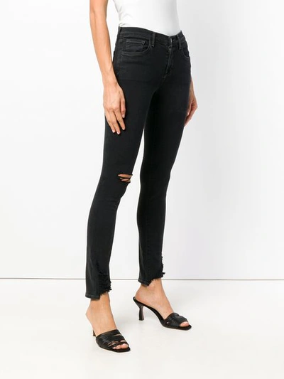 Shop J Brand Ripped Slim Jeans In Black