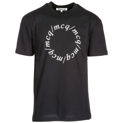 Shop Mcq By Alexander Mcqueen Men's Short Sleeve T-shirt Crew Neckline Jumper State Of Mind In Black