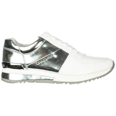 Shop Michael Kors Women's Shoes Leather Trainers Sneakers In White