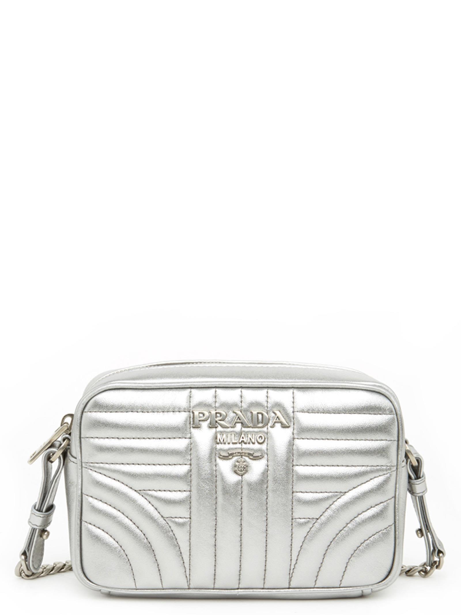 prada bag silver