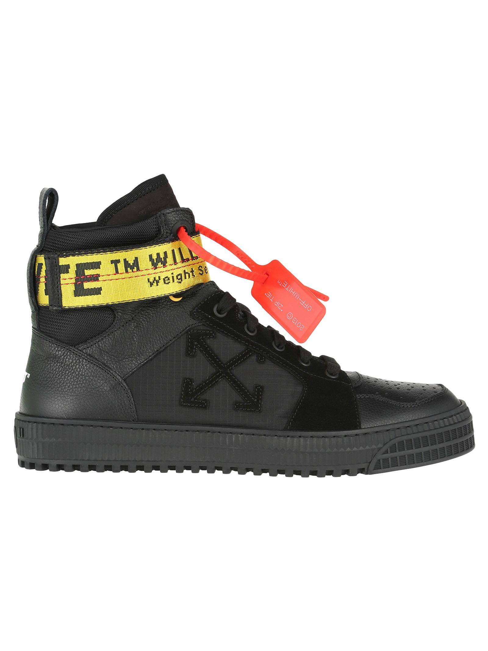 off white black high top