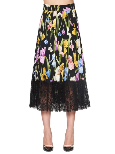 Shop Dolce & Gabbana 'iris' Skirt In Multicolor