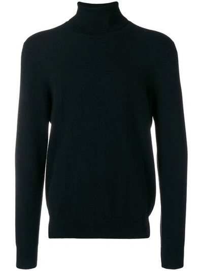 Shop Laneus Turtleneck Fine Knit Sweater - Black