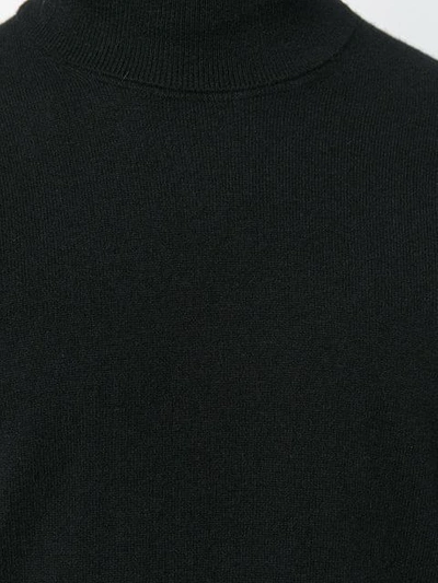 Shop Laneus Turtleneck Fine Knit Sweater - Black