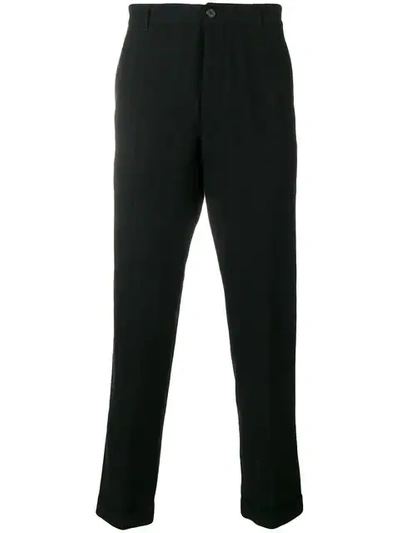 Shop Ann Demeulemeester Chino Trousers - Black
