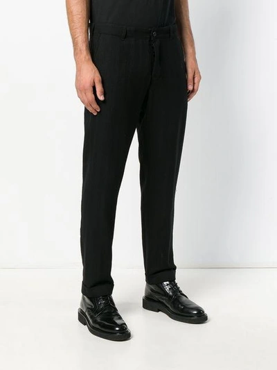 Shop Ann Demeulemeester Chino Trousers - Black