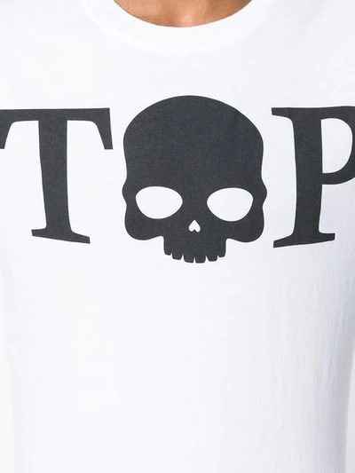 Shop Hydrogen Top Skull Logo Printed T In White
