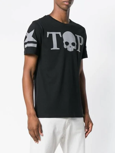 Shop Hydrogen Top Skull Logo T-shirt - Black