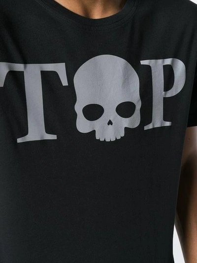 Shop Hydrogen Top Skull Logo T-shirt - Black