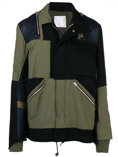 Shop Sacai Collared Lightweight Jacket