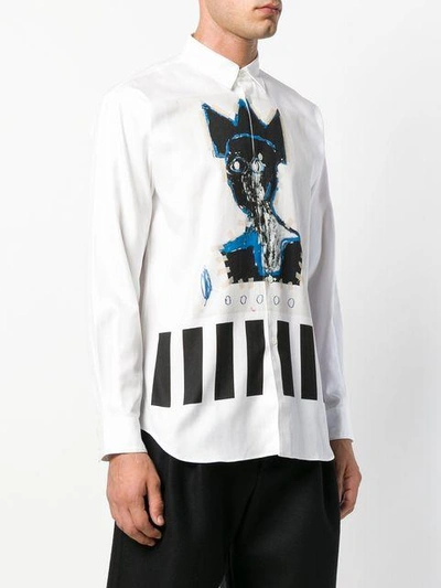 Shop Comme Des Garçons Shirt Comme Des Garçons X Jean-michel Basquiat Printed Shirt - White