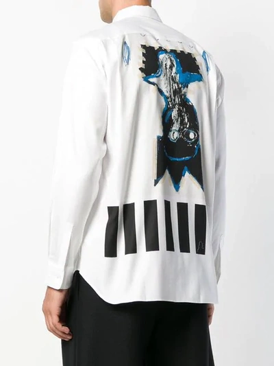 Shop Comme Des Garçons Shirt Comme Des Garçons X Jean-michel Basquiat Printed Shirt - White