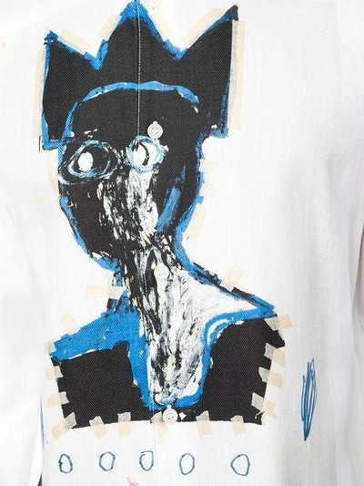 Shop Comme Des Garçons Shirt Comme Des Garçons X Jean-michel Basquiat Printed Shirt - White