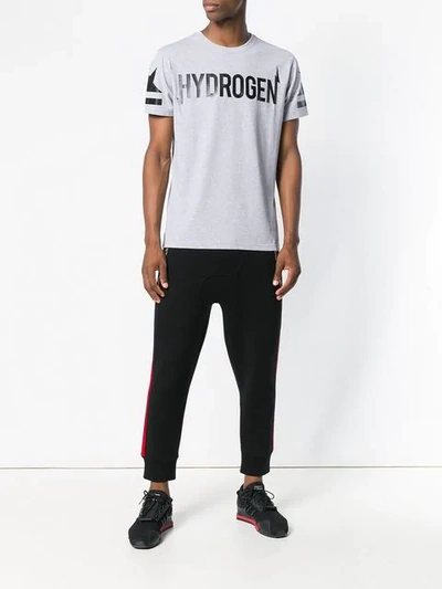 Shop Hydrogen Logo Printed T-shirt - Grey