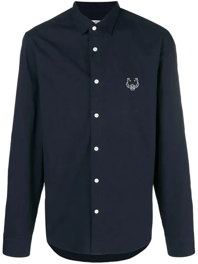Shop Kenzo Tiger Urban Slim Fit Shirt - Blue