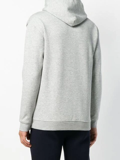 Shop Tommy Jeans Logo Hooded Sweatshirt In Grey
