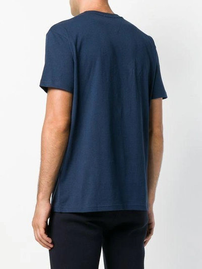 Shop Tommy Jeans Logo Colour-block T-shirt - Blue