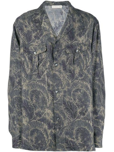 Shop Etro Floral Print Shirt In Grey