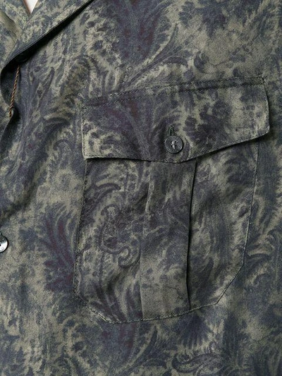 Shop Etro Floral Print Shirt In Grey