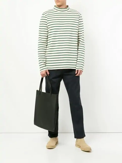 Shop Ymc You Must Create High Neck Striped Sweater In White