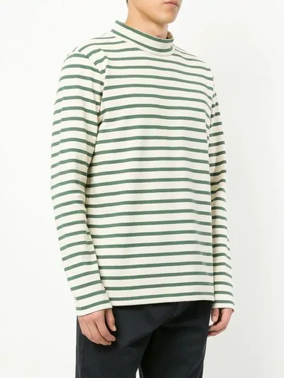 Shop Ymc You Must Create High Neck Striped Sweater In White