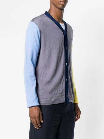 colour-block fitted cardigan